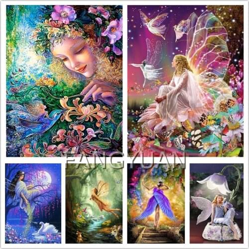 Kind Angel Girl Diy 5D Diamond Painting Full Square Round Drill Cartoon Character Series Diamond Embroidery Cross Stitch Kits