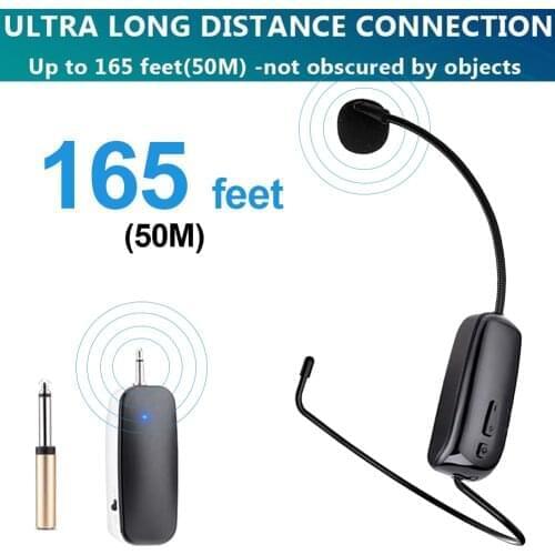 Wireless Microphone Headset UHF Handheld Loudspeaker Set For Voice Amplifier/high-power Speaker/portable Pa System/mixer/karaoke