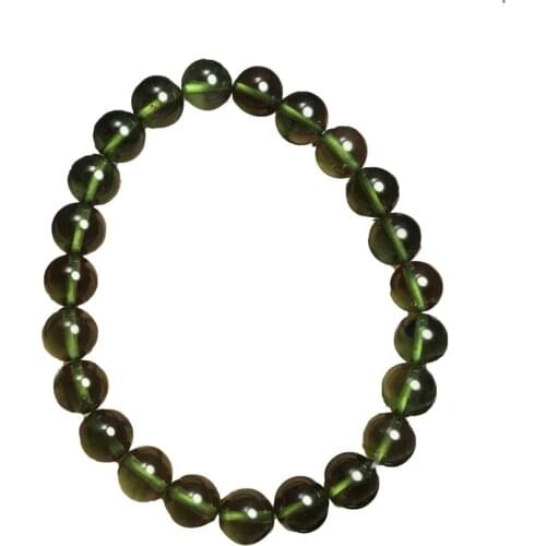 Hot Sale A++ Natural Moldavite green aerolites crystal stone Bracelet energy apotropaic 22g-36g/ lot Unique Bracelet