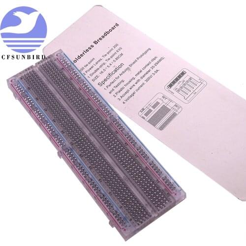 CFsunbird High quality 830 hole transparent breadboard test board 165X55mm