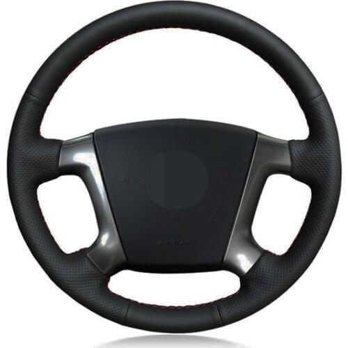 Car Steering Wheel Cover Hand-Stitched Black Artificial Leather For Chevrolet Epica 2006 2007 2008 2009 2010 2011 2012 2013