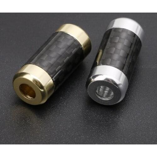 Black/Gold/Silver HiFi Carbon Fiber Y Splitter 1 To 2 Speaker RCA Cable Audio