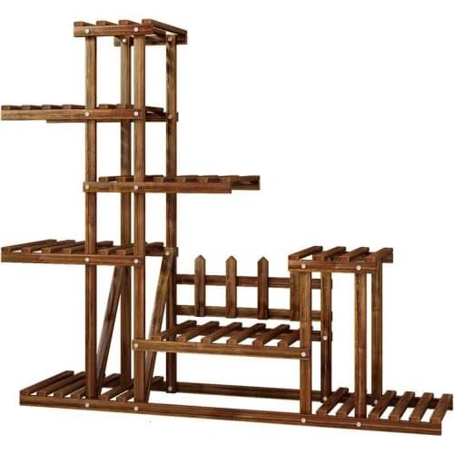 Decorativa Madera Saksi Standi Indoor Stand Ladder Stojaki Pot Dekoration Rack Stojak Na Kwiaty Balcony Flower Plant Shelf