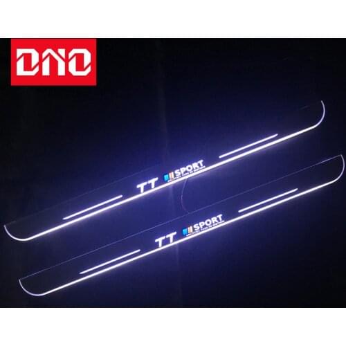 DNO Trim Pedal LED Car Light Door Sill Scuff Plate Pathway Dynamic Streamer Welcome Lamp For Audi TT Quattro Roadster Coupe