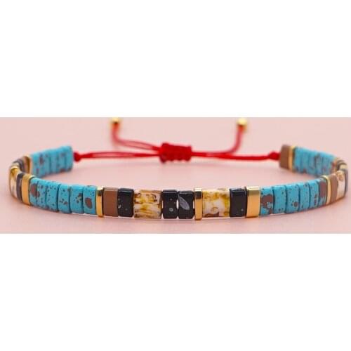 Go2boho Enamelled Beaded Pulsera Accesorios Jewelry Tila Beads Bracelet Hematite Stone Jewellery Adjustable Bracelets For Women