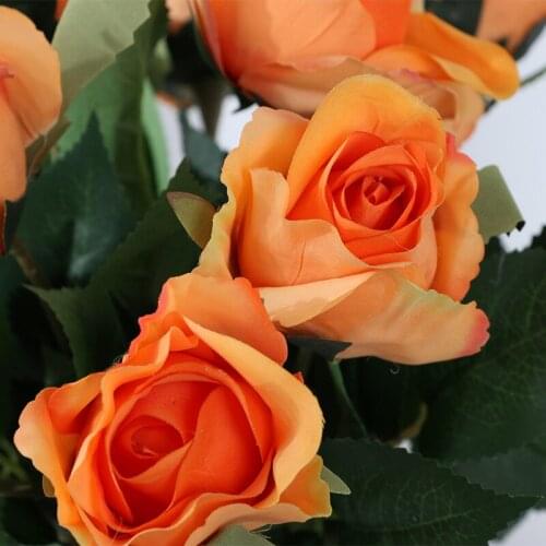 Artificial Rose Bud Single Fake Roses Flowers Home Garden Decor Silk Pink VIVID Shell Flower Decoration Wedding Party Supplies