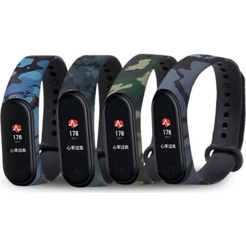 Camouflage Strap For Xiaomi Mi Band 3 4 5 Smart Band Accessories Case For Xiaomi Miband 4 Smart Wristband Strap Spot Goods Band