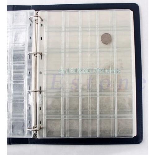 1 Sheet 20/30/42 Pockets Classic Coin Holders Sheets for Storage Collection Album Clip Holders