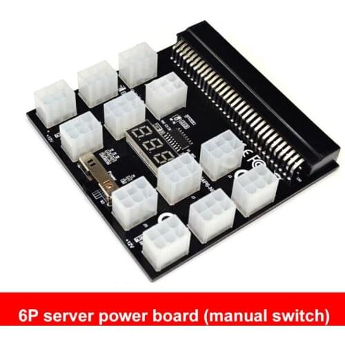 PCI-E 12/17x 6 Pins Power Adapter Server Power Supply Breakout Board Adapter Converter For HP 1200W PSU Server GPU BTC Mining