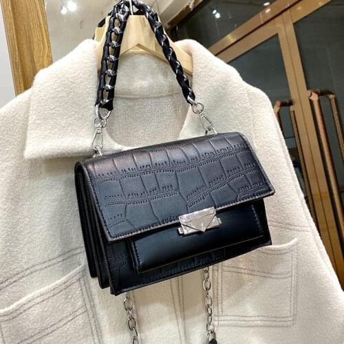 High Quality Leather Square Womens Bag Fashion One-Shoulder Messenger Pack 2021 New Simple Ladies Handbag сумка женская кожаная