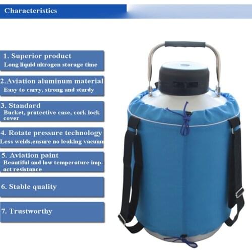 10L YDS-10 High Quality Liquid nitrogen container Cryogenic Tank Dewar with Straps