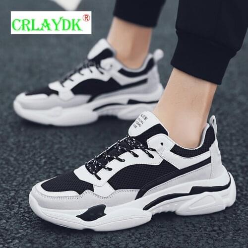 CRLAYDK Mens Fashion Sneakers Breathable Shoes Comfortable Outdoor Running Heighten Sports Tennis Students Workout Footwear