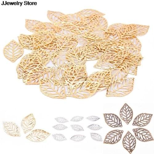 Hot 50 pieces/lot Flowers Slice Leaves Charms Setting Jewelry DIY Makings White,Gold,Bronze Antique bronze Metal Filigree