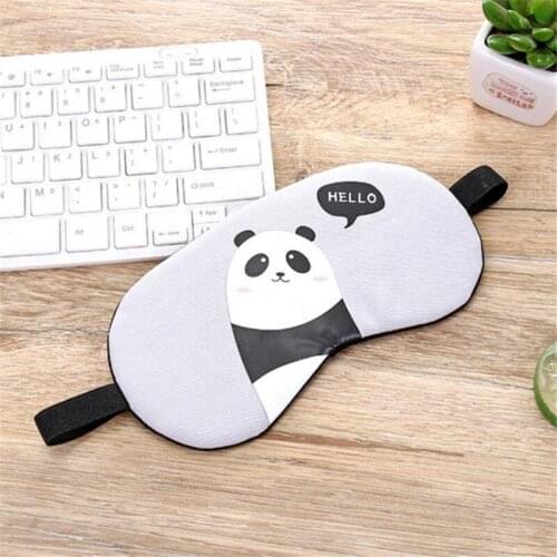1PC New Fashion Portable Cute Sleeping Eye Mask Korean Style Soft Padded Sleep Travel Shade Cover Rest Relax Sleeping Blindfold
