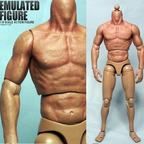 1/6 Scale S002 Male Man Boy Body Figure Military Chest Muscular Similar to TTM19 12" Soldiers Action Figure Head Toys