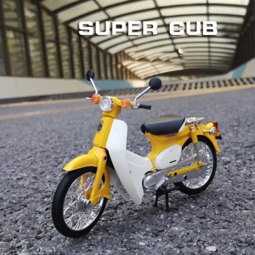 Honda Super Cub Diecast 1/12 Scale Static Motorcycle Model Diy Scenes Display Adult Collection Gift Classic Toys Model Cars