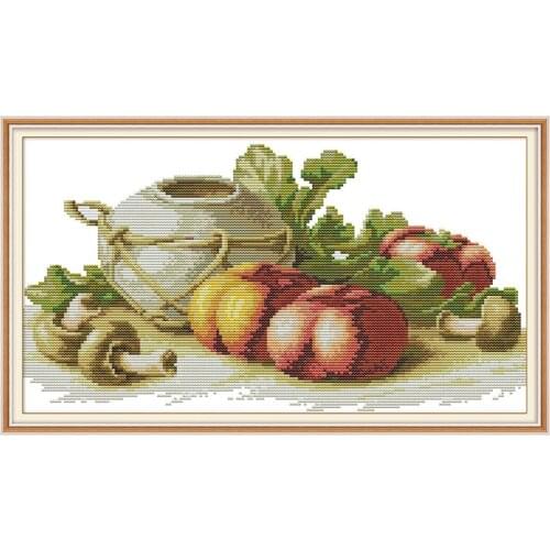Joy Sunday factory direct still life pattern cross stitch kit DIY 11&14CT cross stitch hand embroidery home decoration giftset