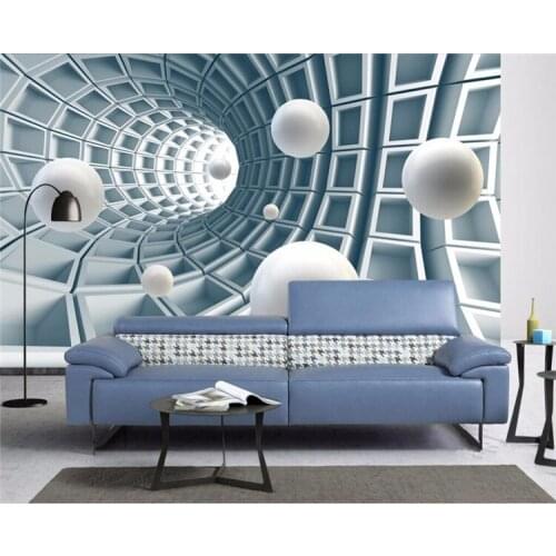 Custom Photo Wallpaper Mural Stereo Abstract Tunnel Space Ball 3d Background wall papers home decor papel de parede