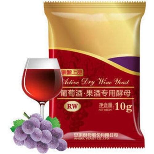 2021 New 2pcs Wine Yeast Fully Fermentation Dry Yeast for Wine Active Dry Wine Yeast Used for Red Wine Brewing 10g/bag Hot Sale