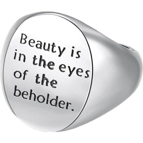 New solid S925 pure silver couple ring fashionable Thai silver jewelry open English ring face personality ring for men and women