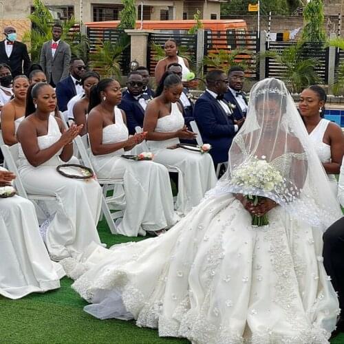 One Layerd Handmade Wedding Veil 3D Flower Flat White Bridal Accessories Cathedral Length Hajib