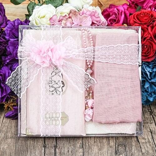 GREAT GIFT Mevlüt gift packageVelvet Covered Book of Yasin, Prayer Rug, Shawl, Pearl Rosary, Acetate Box Gift PackaFREE SHİPPİNG