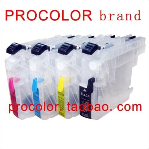 PROCOLOR New refillable inkjet cartridges LC223BK C M Y for BROTHER DCP-J4120DW MFC-J4420DW MFC-J4620DW MFC-J4625DW