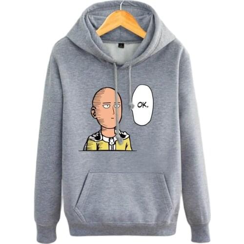 High-Q Unisex lovers ONE PUNCH-MAN OPPAI pullover Hoodies Sweatshirts coat cartoon OPPAI Saitama couples Hoodies coat jacket