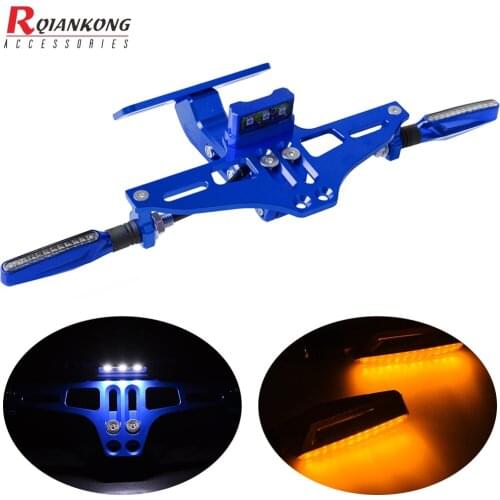 Motorcycle Fender Adjustable License Plate Holder Bracket LED FOR 1190 1290 SuperdukeR RC8R 790 890 ADENTURE RC125/200/390 690 R