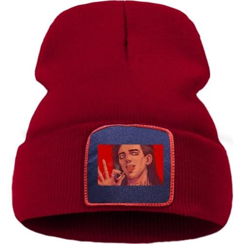 Sally Face Vintage Printed Fashion Hats Casual Outdoor Knitted Cap Mens Comfortable Winter Beanie Caps Wool Thick Hedging Hat