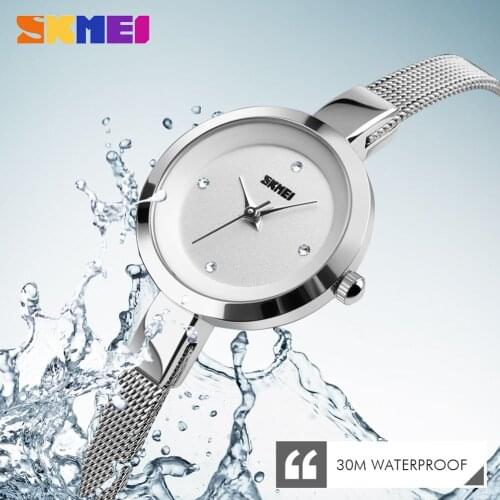 SKMEI Super Slim Women Watch Fashion Quartz Watches Top Brand Luxury Casual Clock Ladies Wrist Watch Lady montre femme 1390
