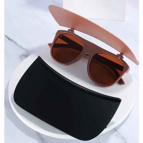 Retro Steampunk Flap Sunglasses Women Men Brand Designer Big Hat Sun Glasses Men Popular ins Shades Travel Sunscreen UV400