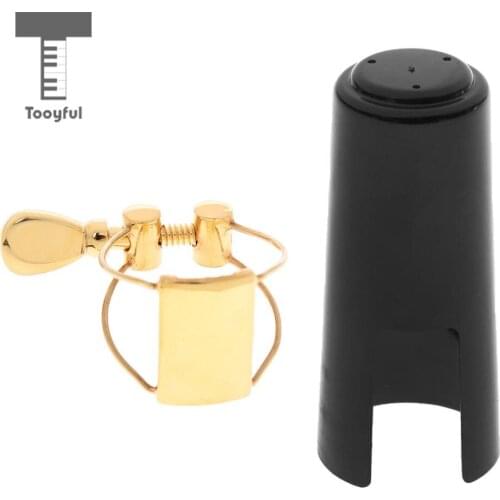 Tooyful Soprano Sax Saxophone Ligature with Cap Wind Woodwind Instrument Parts