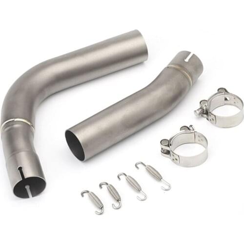 Slip On Universal 51 Motorcycle Exhaust Pipe Muffler Stainless steel Middle Pipe Link Pipe for Yamaha YZF-R1 2009-2014