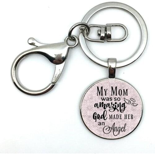 To commemorate the mother Keychain, my mother is so amazing that God made her an angel, in memory, lost her mother Keychain