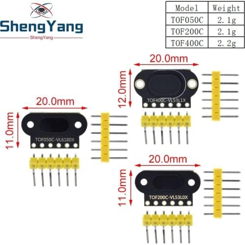VL6180/VL53L0X/VL53L1X Time of Flight (ToF) Laser Ranging Sensor Module TOF050C TOF200C TOF400C 50CM/2M/4M IIC For Arduino STM32