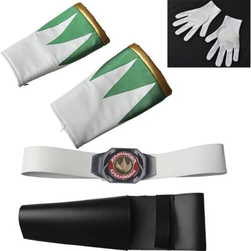 Ranger Heroes Green Ranger Burai Gloves Wristband Belt Holster Cosplay Adults Costume Decoration Accessories