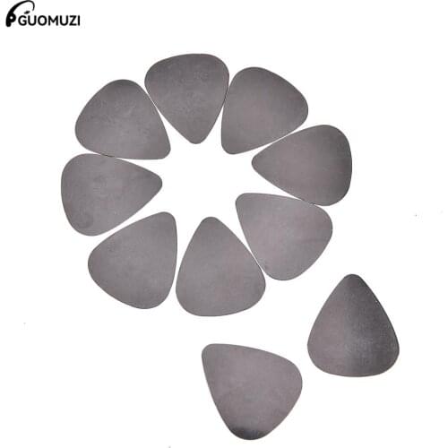 10 Pcs Stainless Steel Metal Silver Picks Plectrums For Electric Guitar Bass Supplies No Logo Printing Heart Shape