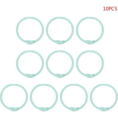 10pcs Metal Loose Leaf Binder Ring Book Hoops DIY Albums School Office Supplies Craft G88D
