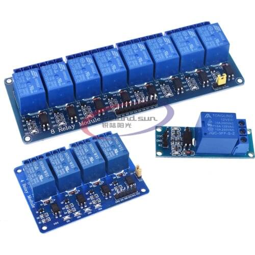 DC 12V 1 2 4 8 Channel Relay module with optocoupler Relay Output 1 2 4 8 Way Relay Module Board for Arduino