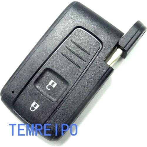 2 Button For Toyota PRIUS 2004-2009 COROLLA VERSO Camry Smart Card Remote Car Key Shell With Blade Cover Case