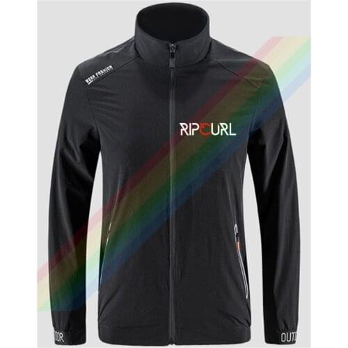 2021 Classic Rip Popular Curl Logo Slim Sport Outdoor Zippered Comfortable Soft Jacket Mens Casual Front Printing Asian Size