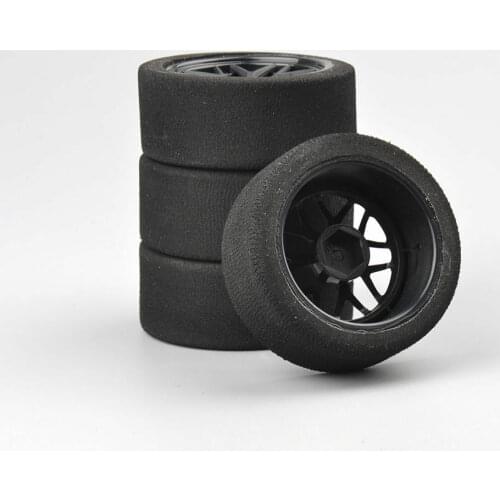 4Pcs Foam Racing Tires with Wheels 12mm Hex For HSP HPI RC 1:10 On-Road Car