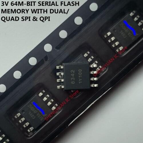 5pcs W25Q64FVSSIQ 25Q64FVSIQ W25Q64FVSIQ W25Q64FV 3V 64M-BIT SERIAL FLASH MEMORY WITH DUAL/QUAD SPI & QPI 100% New original
