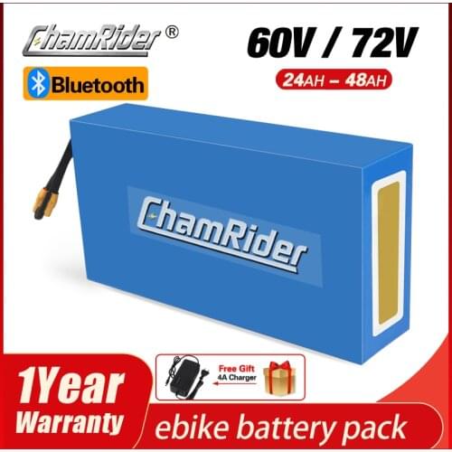 Customized 60V 20AH Ebike Battery 72V 20AH Battery 3000W electric bike battery 1500W Lithium Battery 70A Smart BMS APP Powerful