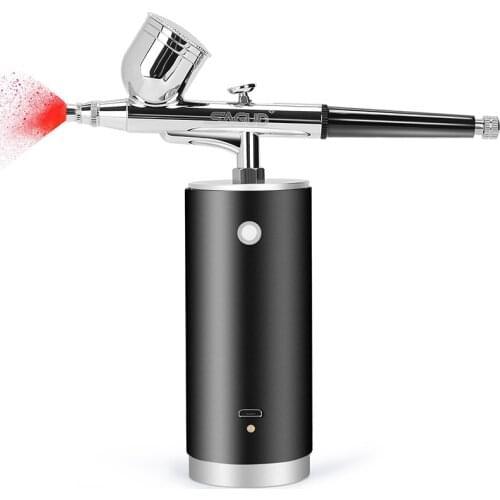 SAGUD Cordless Airbrush Kit Portable Handheld Airbrush with Recharge Mini Compressor for Makeup/Tattoo/Nails/Cake Decor/Models