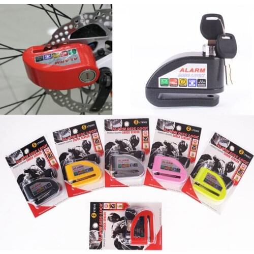 Security Protect Motorbike Motorcycle Alarm Lock Anti Thief Electric Bike Scooter Wheel Disc Brake Zinc Alloy Siren Lock