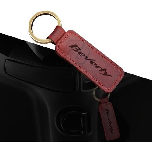 Motorcycle Keychain Motocross Cowhide Key Ring Fits for Piaggio Beverly 300 S Scooter Key