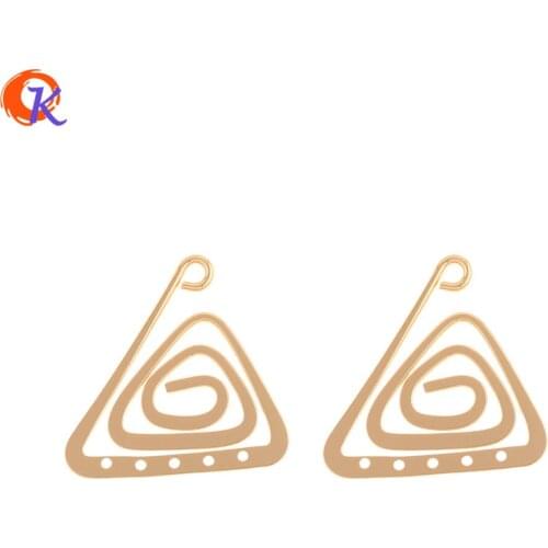 Cordial Design 50Pcs 23*24MM Jewelry Accessories/DIY Charms Making/Genuine Gold Plating/Spiral Shape/Hand Made/Earring Findings