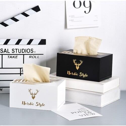 Wooden Tissue Box Cover for Living Room Bedroom Decoration Napkin Holder Dispenser Container Desktop Home Office Ornament
